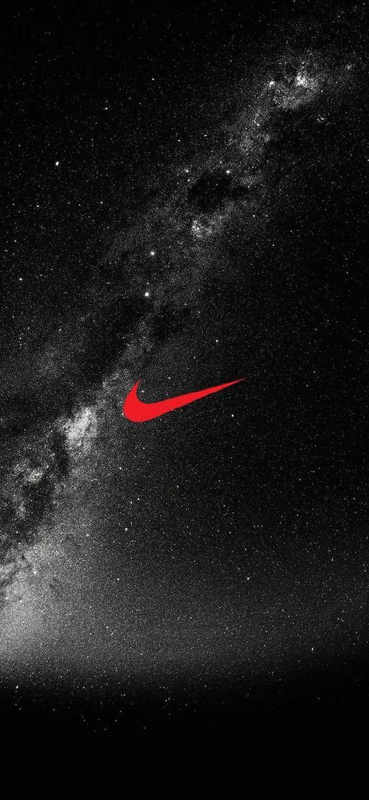 nike, logo, space, dark, company