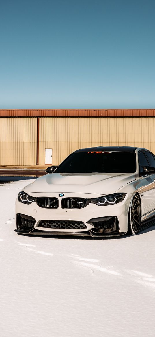 bmw m3, bmw, car, snow, winter, white, sky