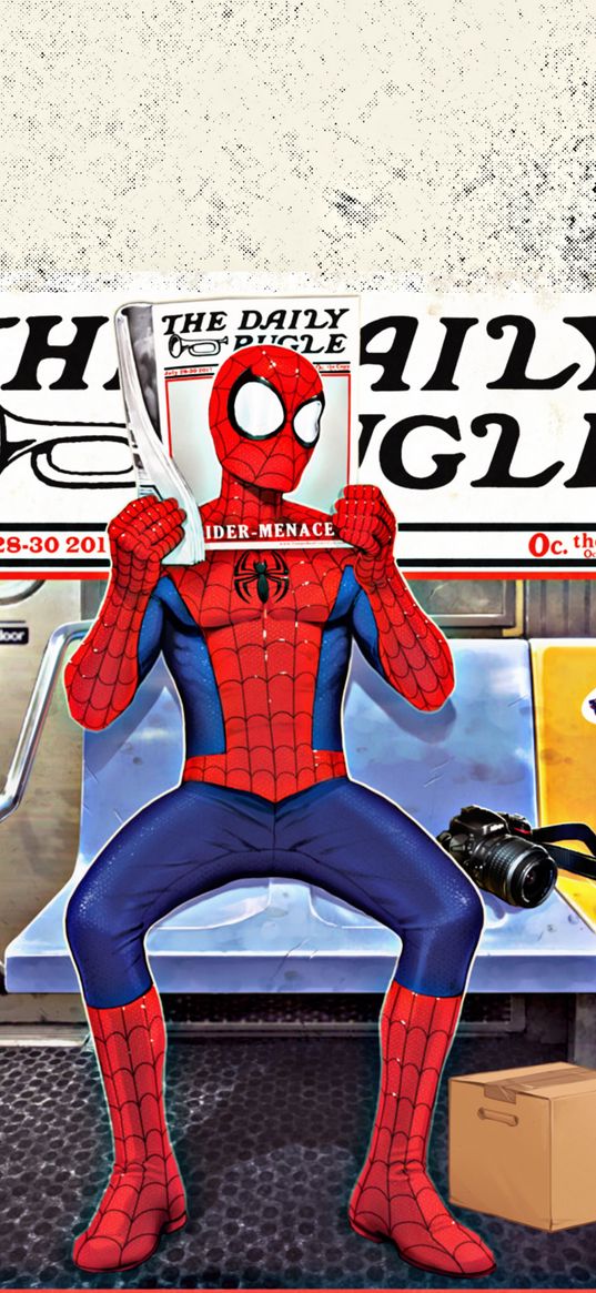 spider-man, superhero, marvel, metro, newspaper