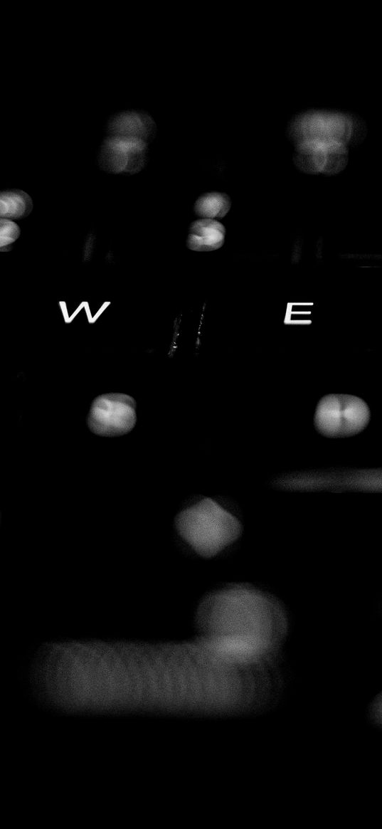 keyboard, keys, black and white, black