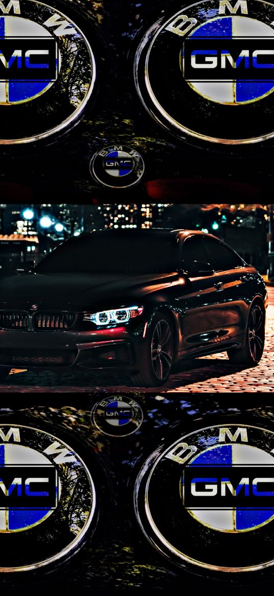 bmw, gmc, logo, car, black