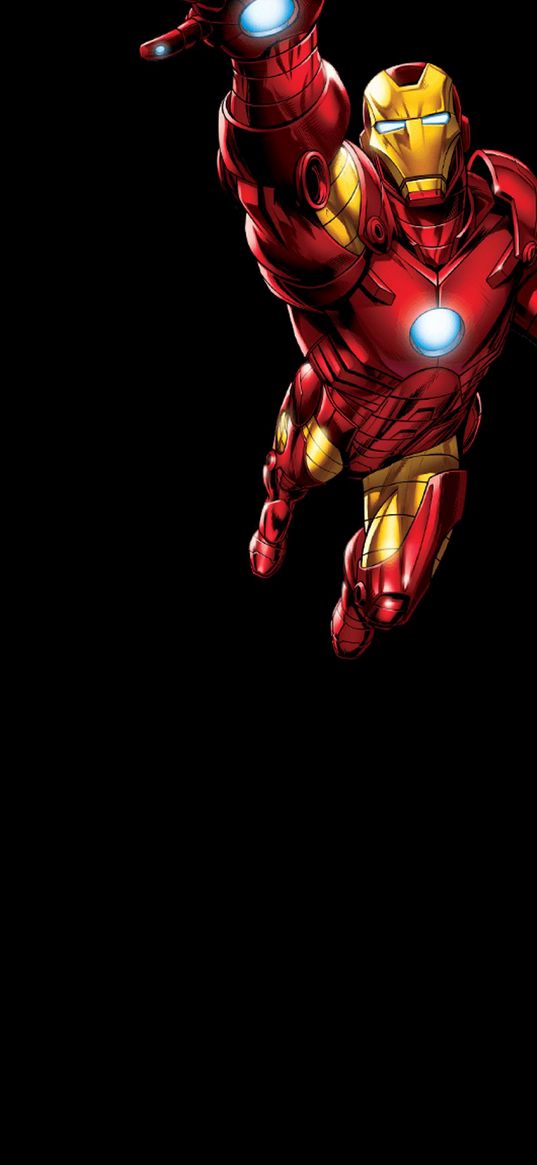 iron man, tony stark, avengers, superheroes, marvel, flight, black background