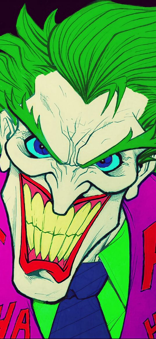 joker, batman, gotham, dc, comics, villain, smile, grin, creepy, art