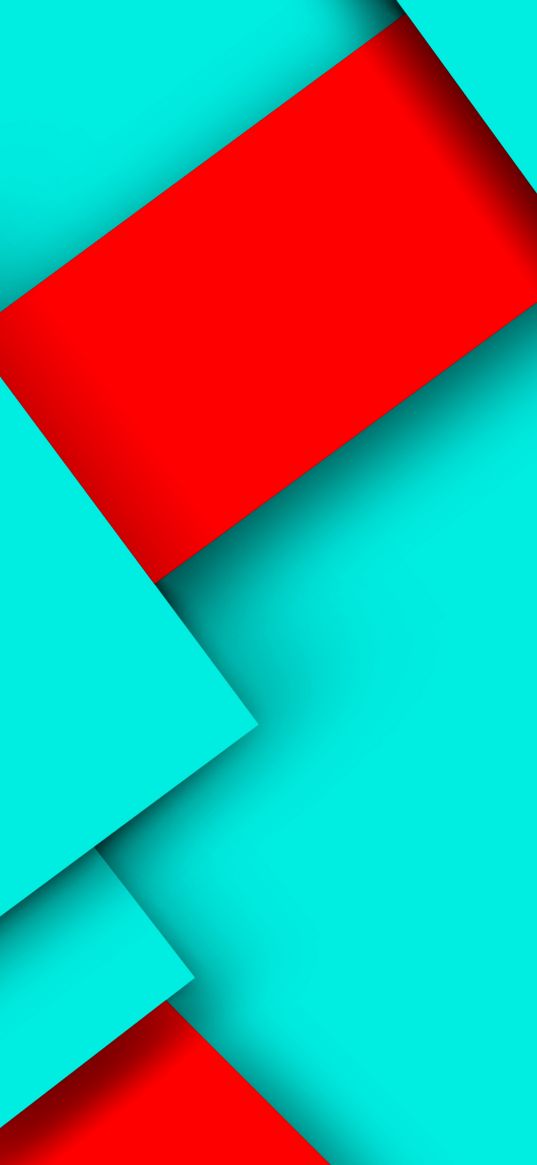 stripes, shapes, red, turquoise, overlay, abstraction