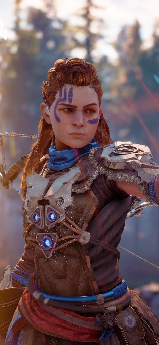 horizon zero dawn, aloy, game, girl, character