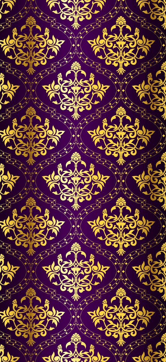 pattern, ornament, monogram, gold, purple background, texture