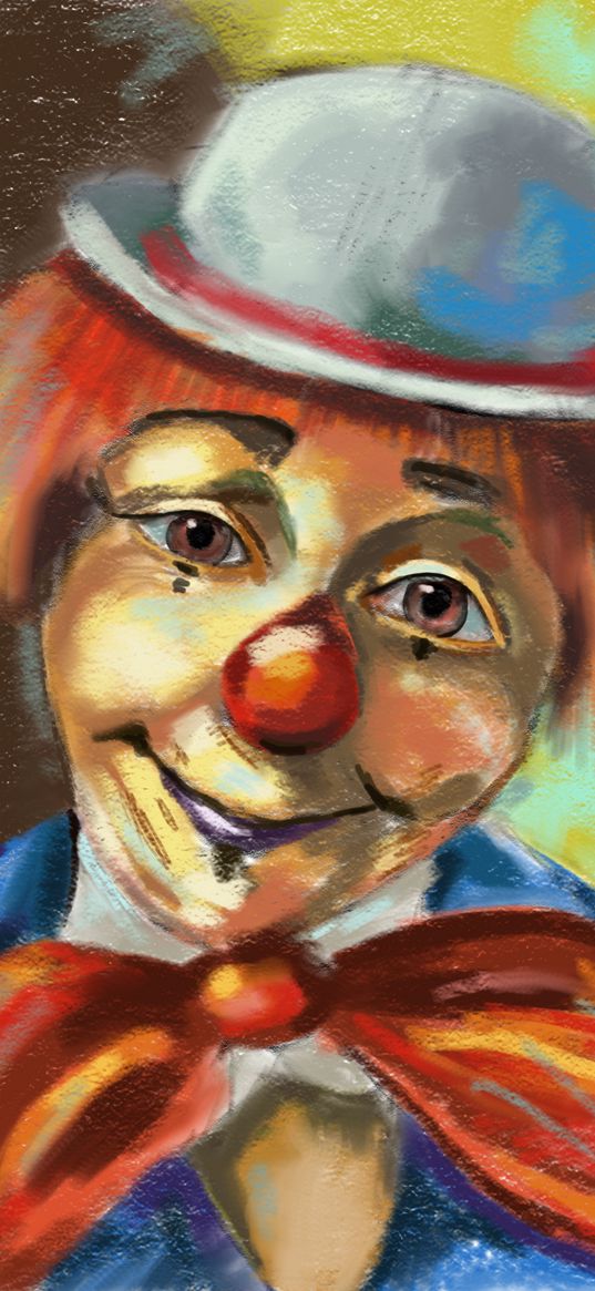 clown, drawing, art