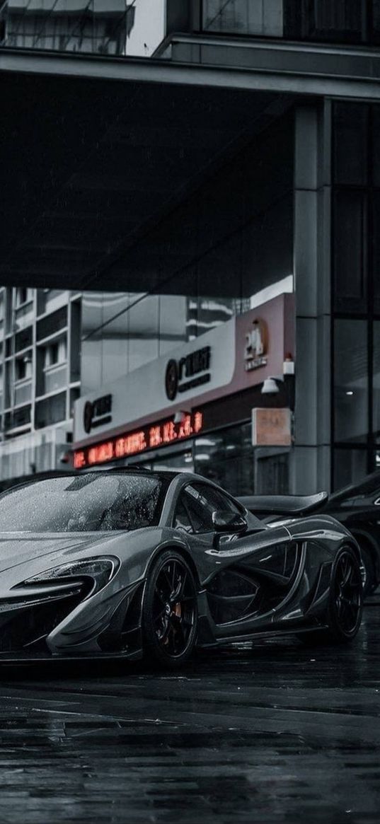 mclaren, hypercar, car, black, dark