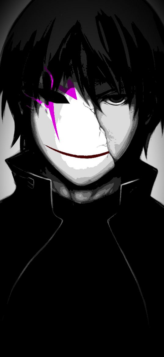 hey, darker than black, anime, boy, mask