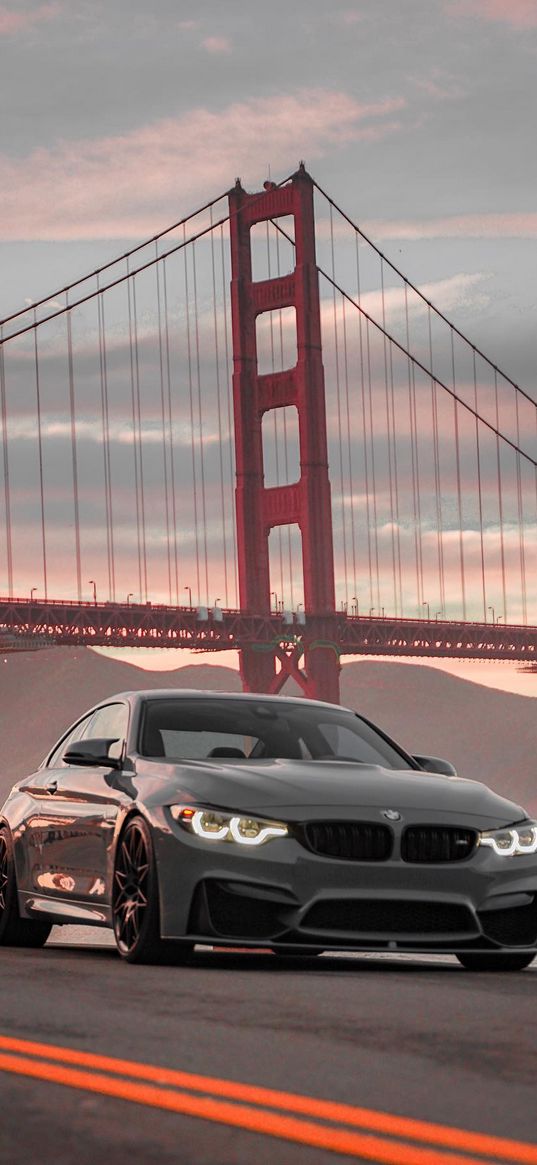 bmw, san francisco, car, bridge, wallpaper