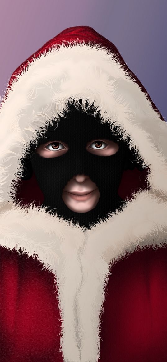 new year, stalker, santa claus, art