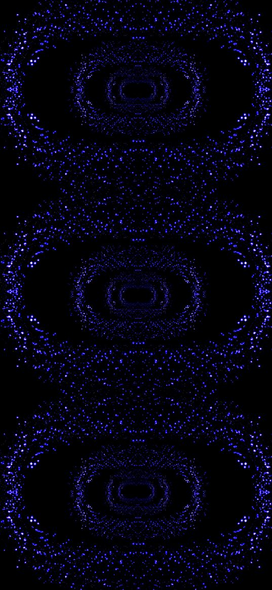 glitter, shimmer, blue, neon, ellipse, black background, abstraction