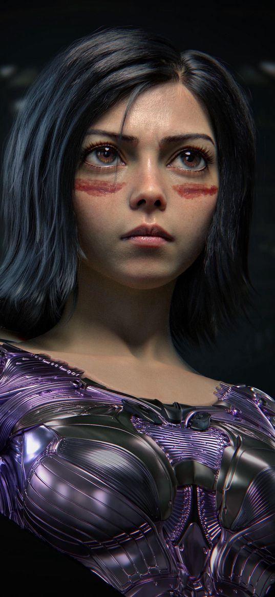 alita battle angel, movie, girl, warrior