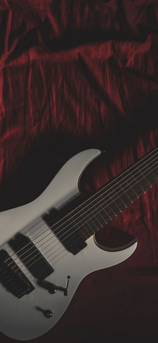 guitar, white, cloth, red