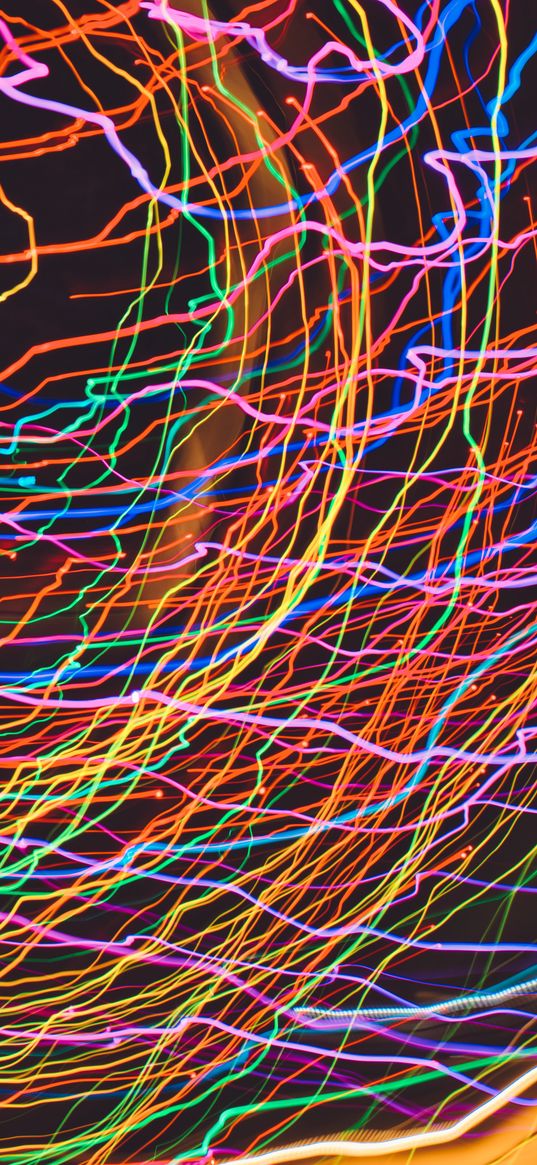 threads, lines, glow, abstraction, colorful