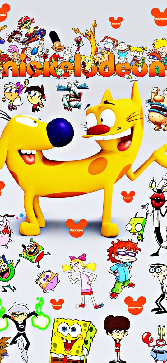 catdog, nickelodeon, characters, cartoons, poster, white background