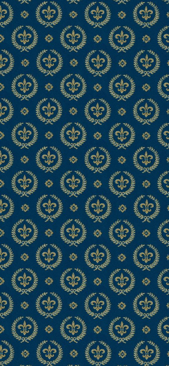 pattern, vintage, symbolism, gold, blue, texture