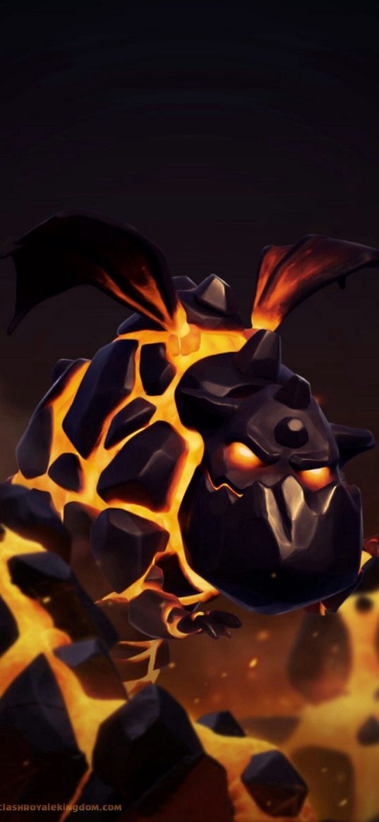 lava hound, clash royale, game, monster, wings, lava, yellow