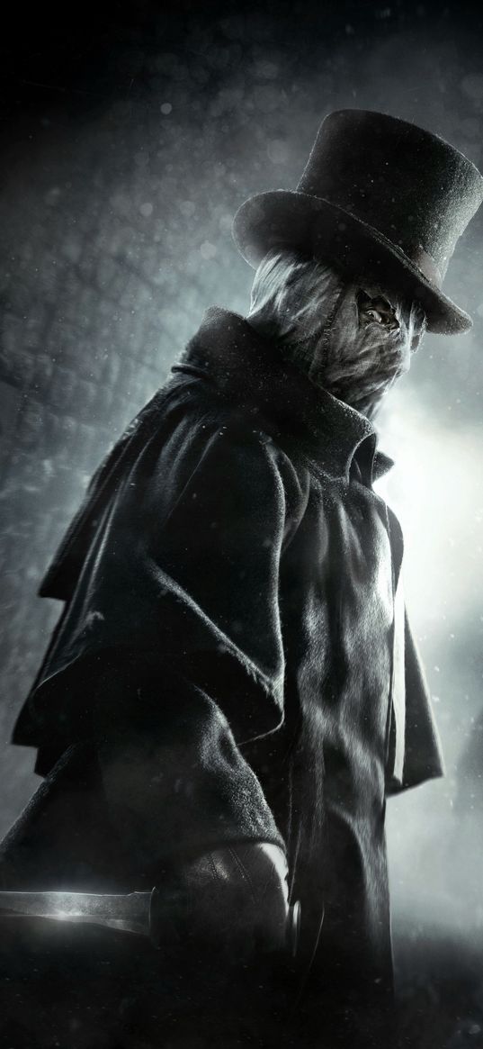 jack the ripper, maniac, killer, cloak, knife, darkness, mask, scary, horror