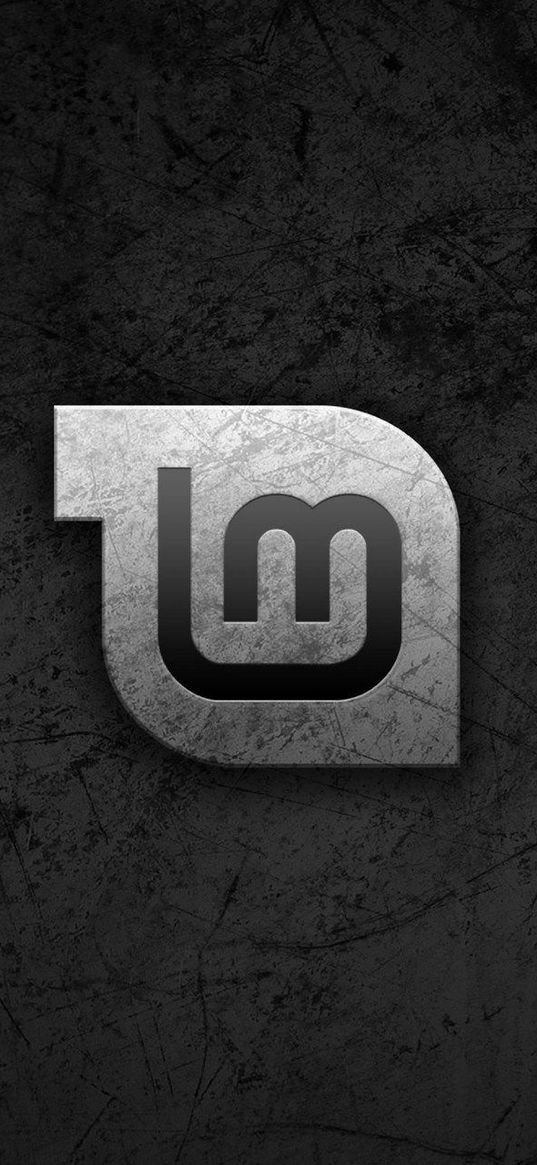 linux mint, linux, logo, dark