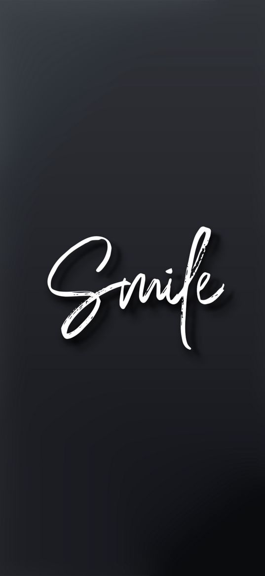 smile, title, black, minimalism