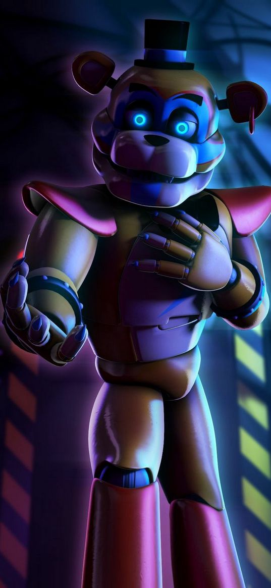 five nights with freddy, fnaf, game, art, neon