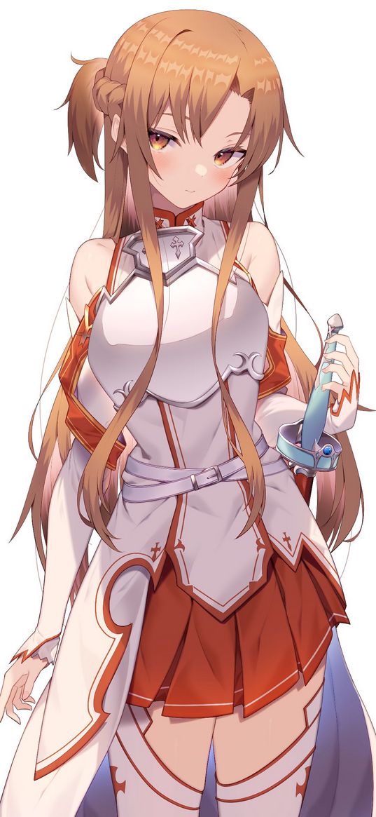 yuki asuna, sword masters, girl, anime, art