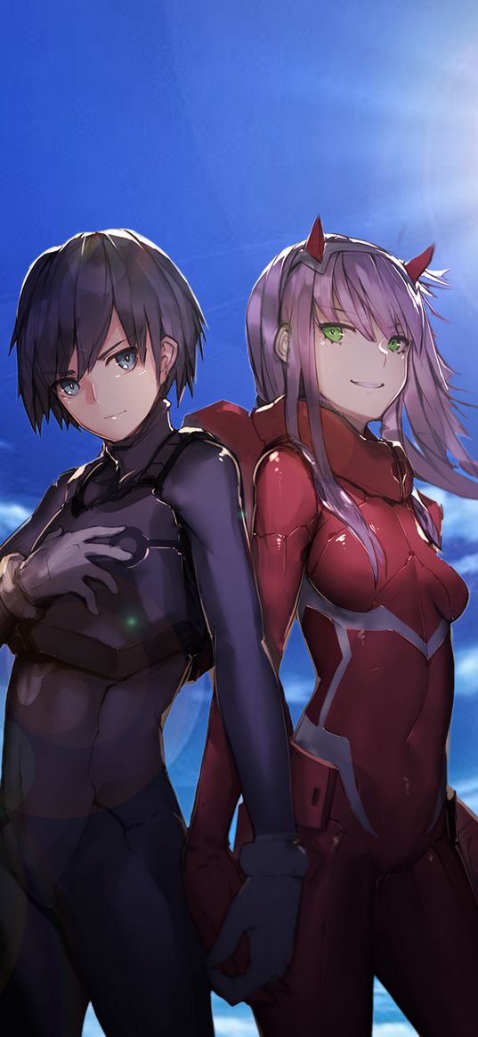 darling the franxx, 02, zero two, hero, anime