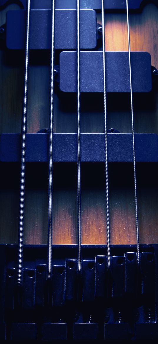 guitar, fretboard, strings, music, blue