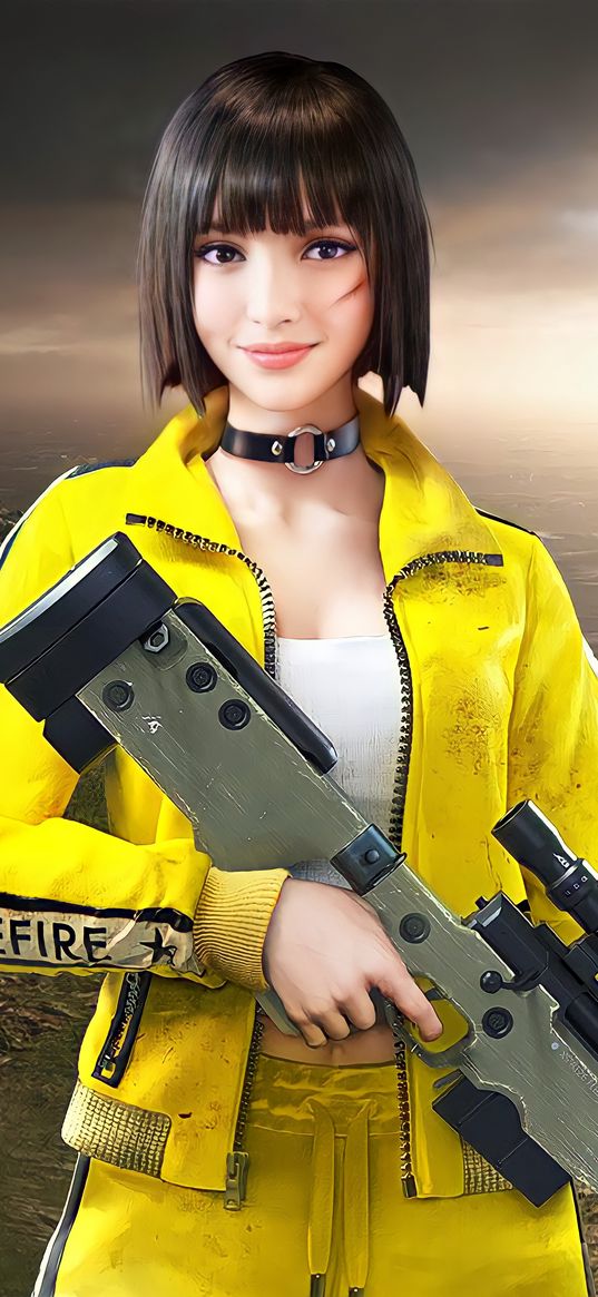 kelly, garena free fire, girl, anime, character, game