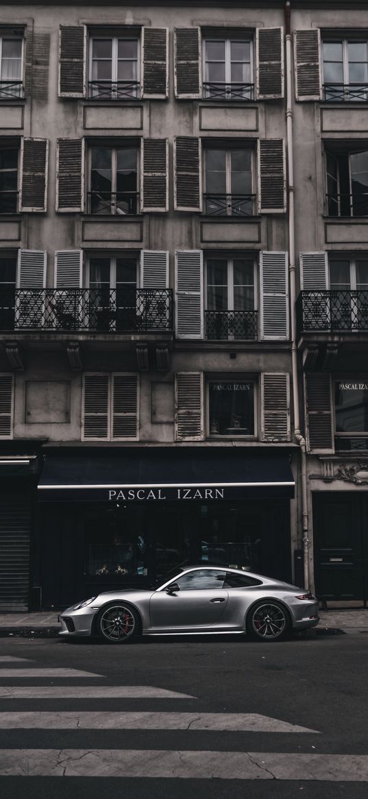 porsche, porsche 911, car, city, dark, street, side view