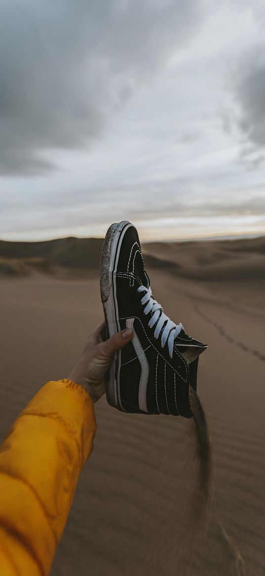 desert, sneakers, vans, sand, nature