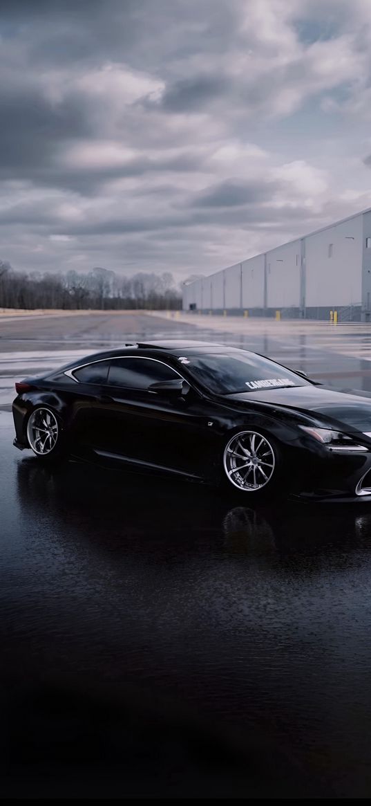 lexus rc, lexus, sports car, car, black, asphalt