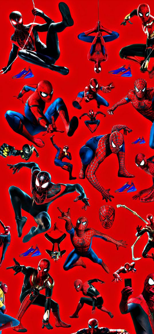 spiderman, spider-man, superhero, marvel, red background, poster