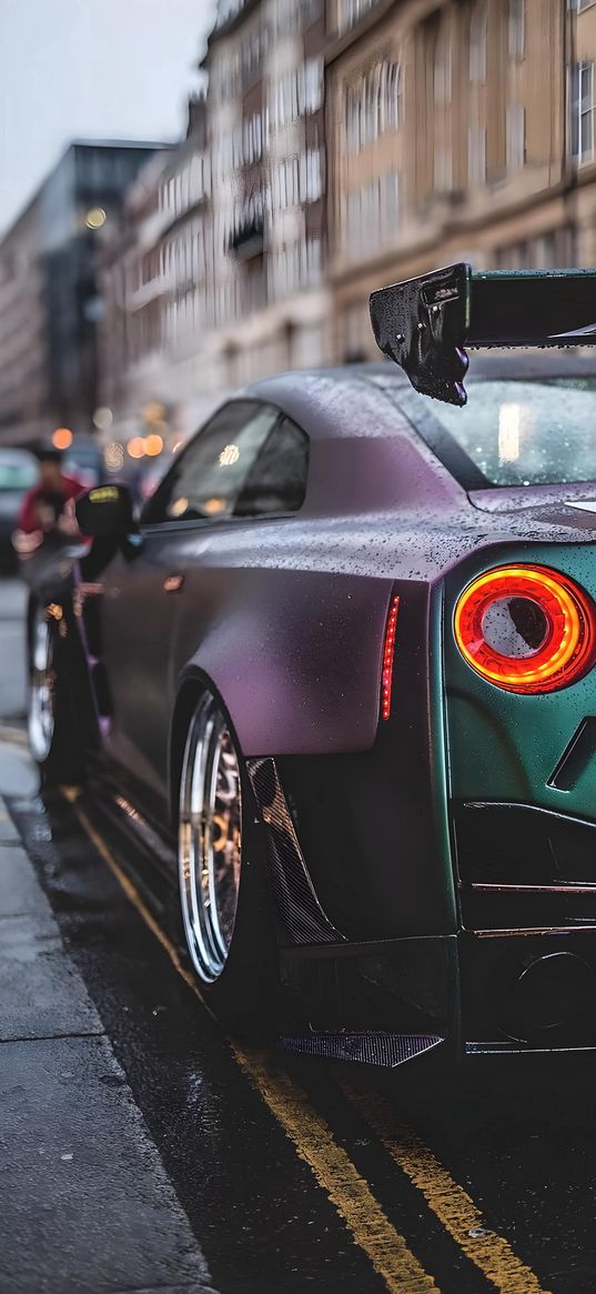 nissan gtr, nissan, car, sports car, colorful, drops