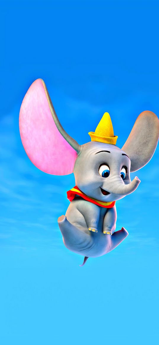 dumbo, elephant, circus, cartoon, jump, sky