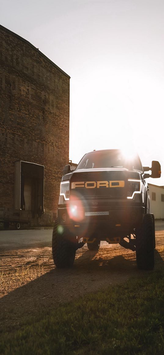 ford, raptor, f-150, car, suv, front view