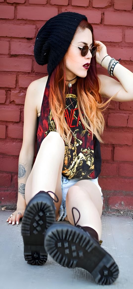 model, girl, grunge, rock, style