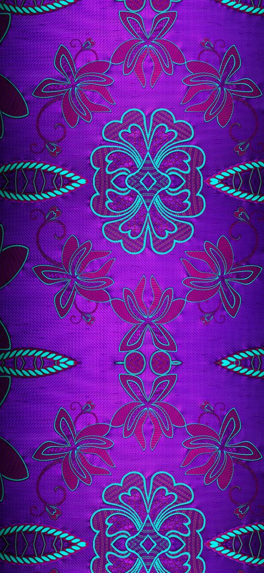 pattern, ornament, purple, neon, texture, abstraction