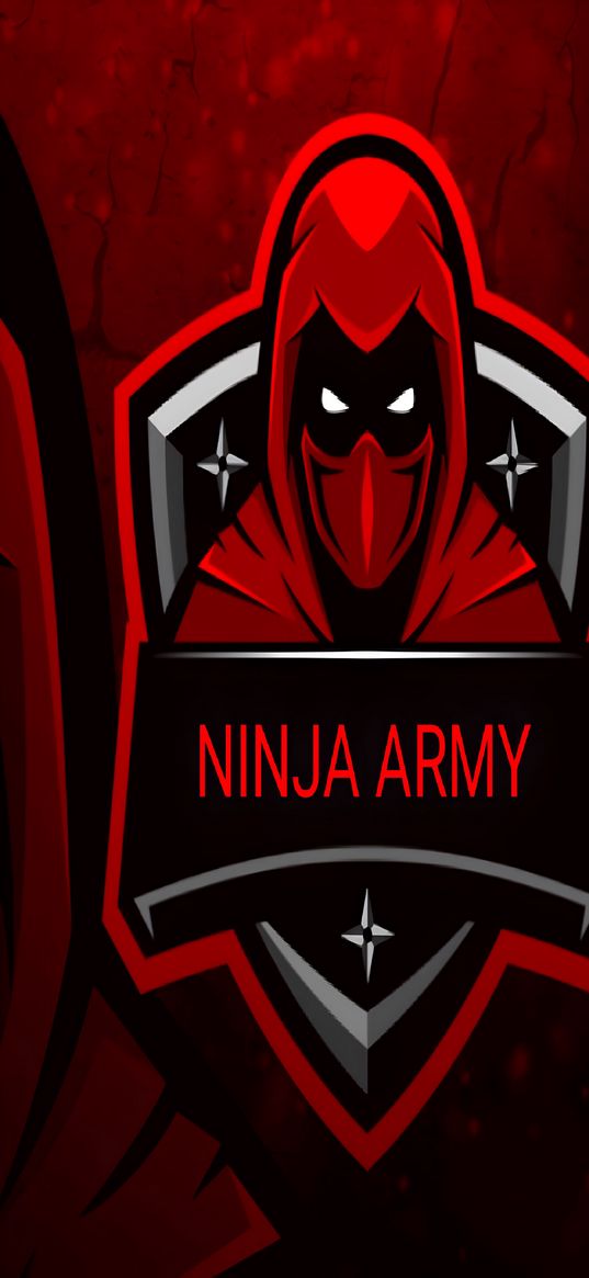 quantum gaming, ninja army, ninja, army, logo, art