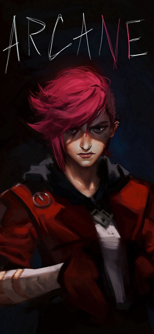 vi, arcane, character, lol, league of legends, art