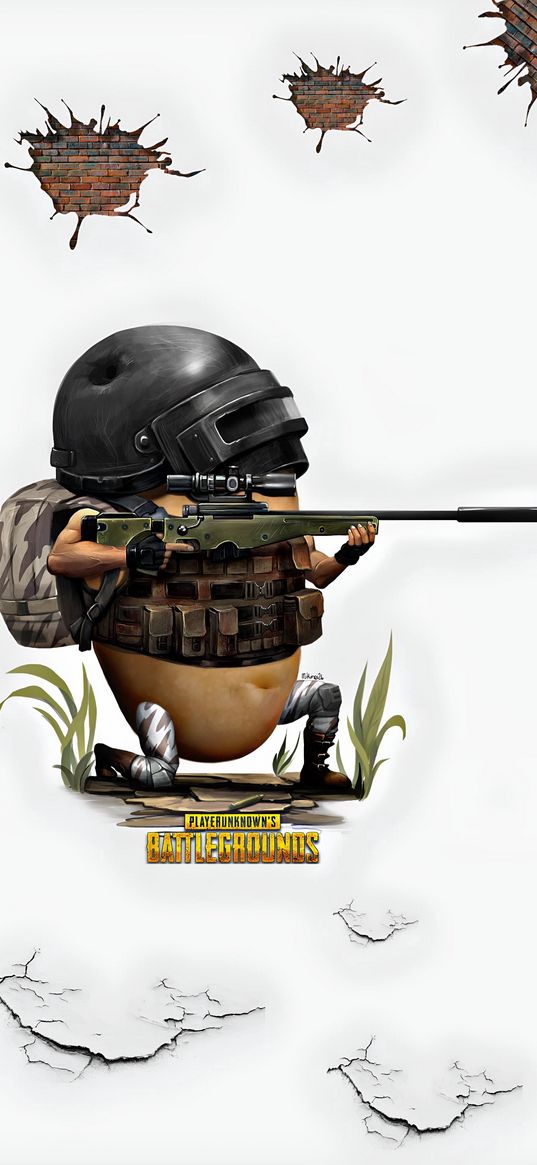 pubg, character, helmet, rifle, video game, white background, digital art