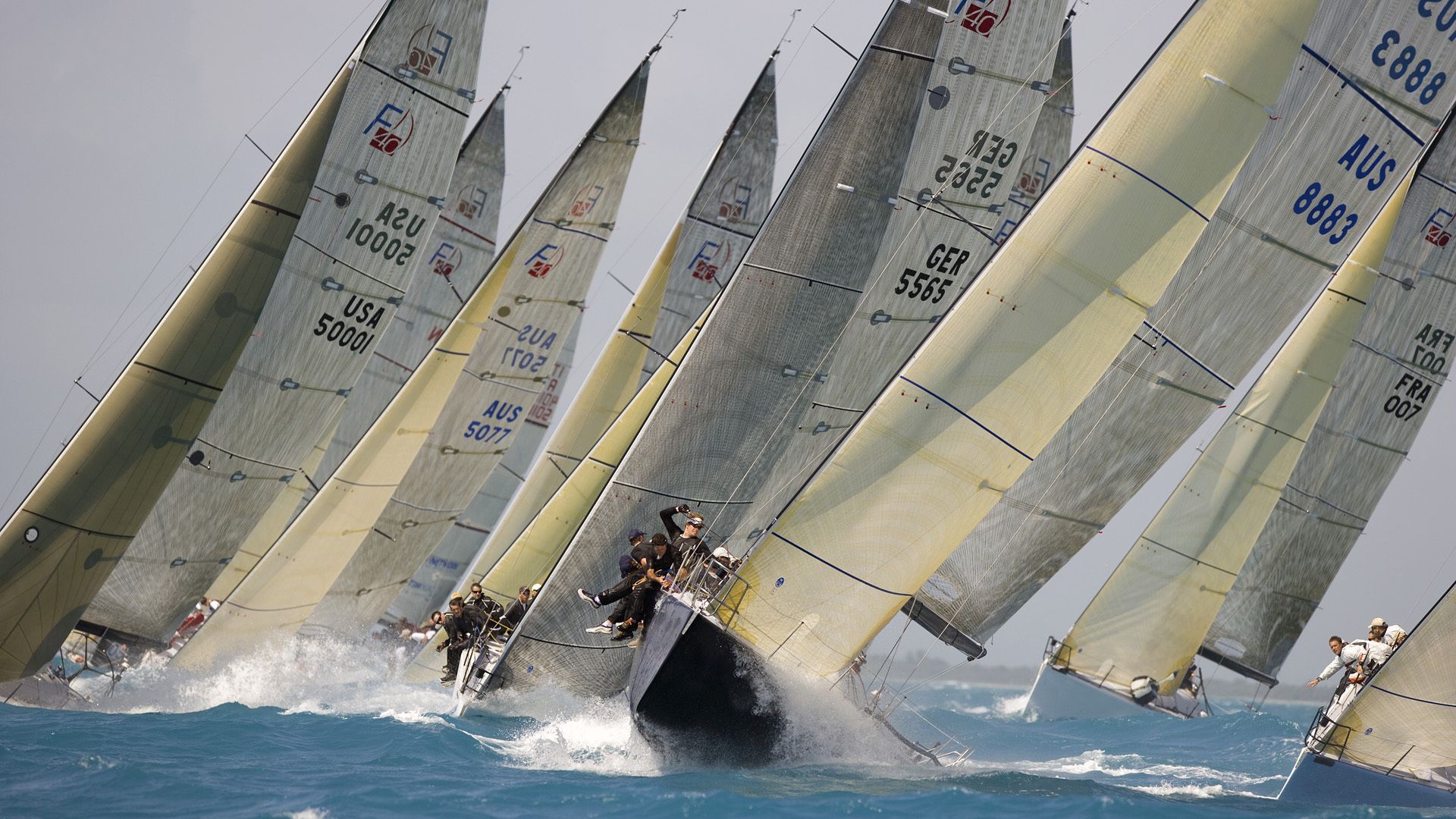 regatta, yacht, racing, wind, waves