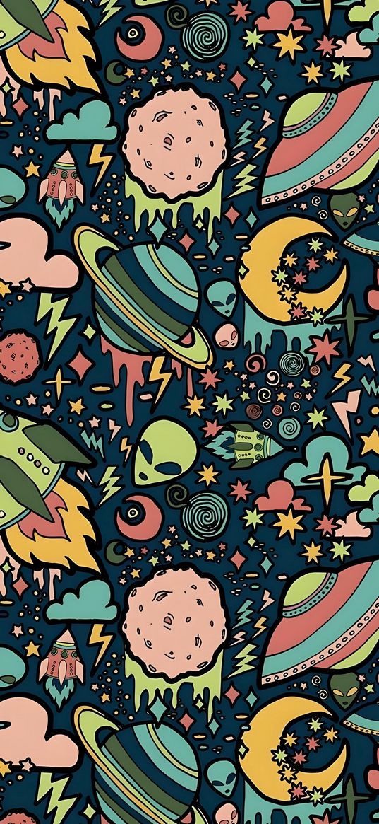 space, aliens, planets, background