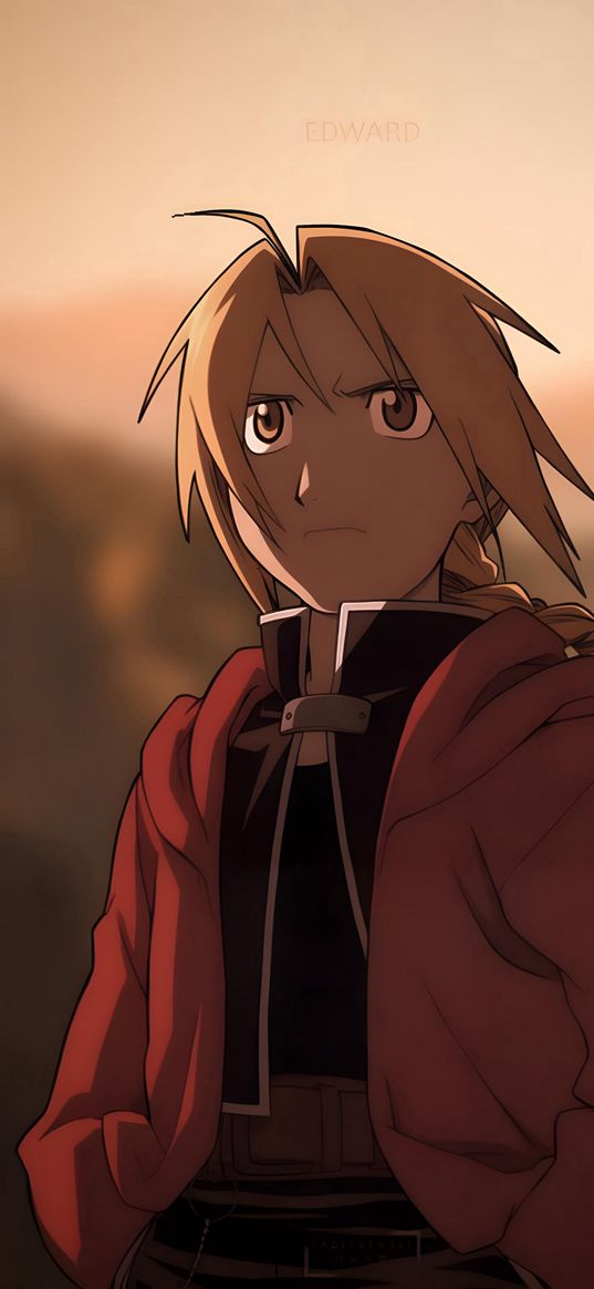 fullmetal alchemist, edward elric, guy, anime, wallpaper, background, character
