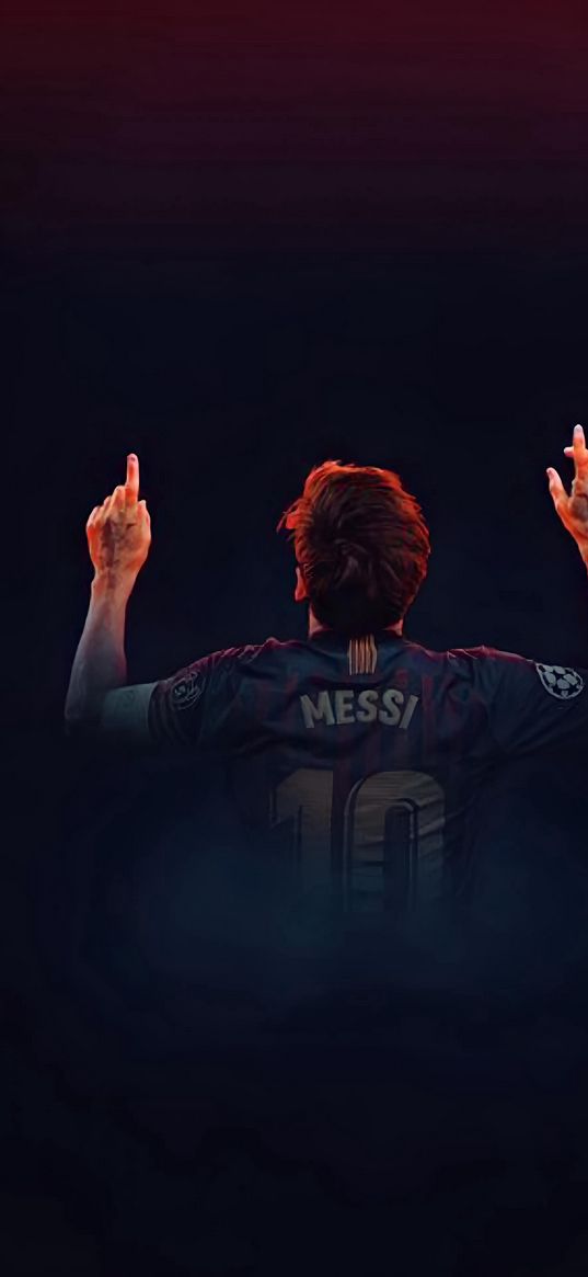 messi, football player, barcelona, football, dark background