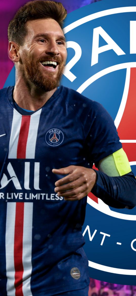 messi, football player, psg, football, emblem