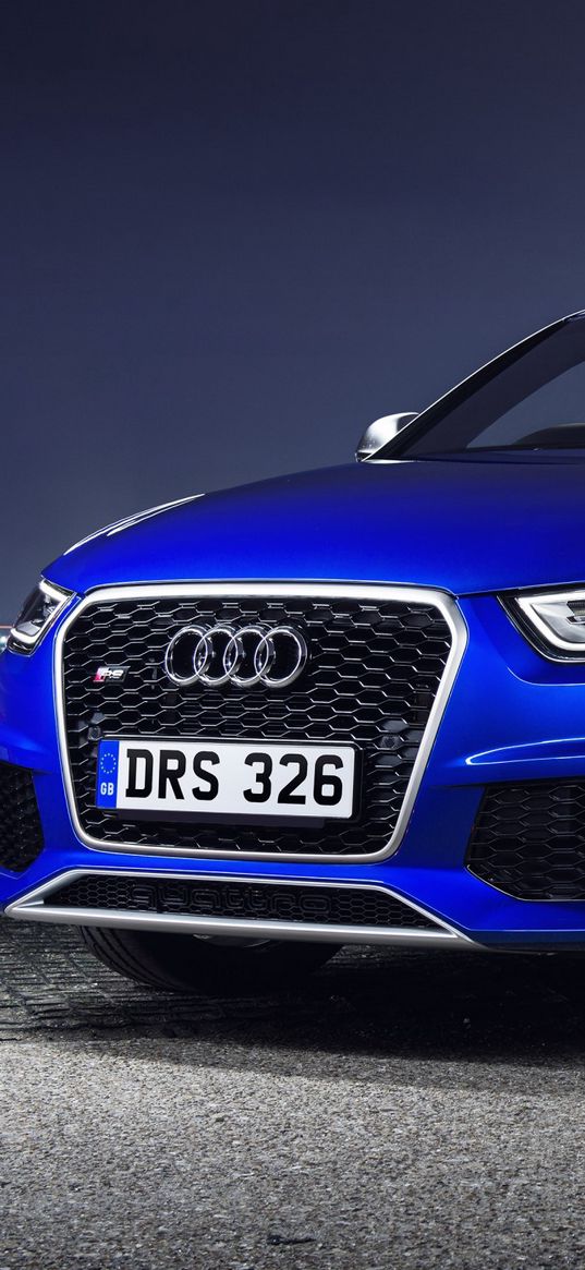 audi, audi rs, car, blue, night