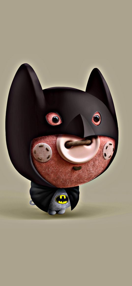 piglet, toy, superhero, batman, digital art