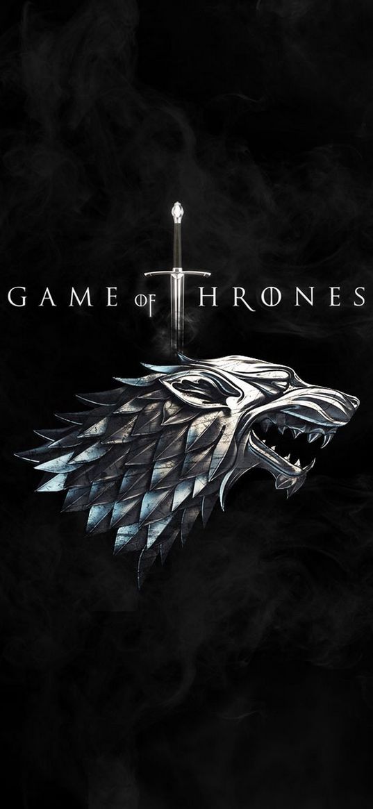 wolf, game of thrones, sword, dark background